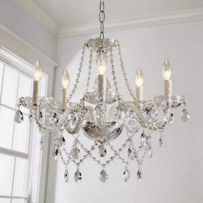 Luminaire suspendu en cristal transparent