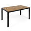 Table de salle à manger en bois tendance avec pieds en fer - 59,67 po de profondeur x 34,83 po de largeur, 29,95 po de hauteur, finition protégée, assemblage requis et fabrication