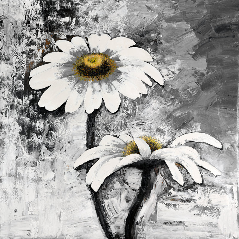 Fleurs de marguerites - impression sur toile tendue, H 24 po x l 24 po, Toile tendue