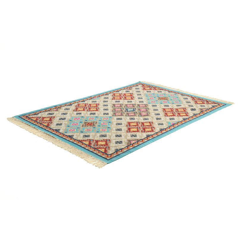 Daveric Southwestern Wool Hand Woven Area Rug, Rectangular 190 x 290cm