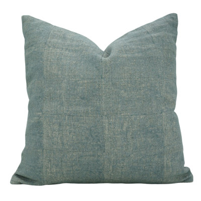 Housse de coussin bleu fait à la main Fab Divine