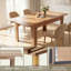 Table de salle à manger extensible 54 à 84 po pour 4 à 8 personnes, table de cuisine en bois, avec chemin de table inclus - naturel-175776971