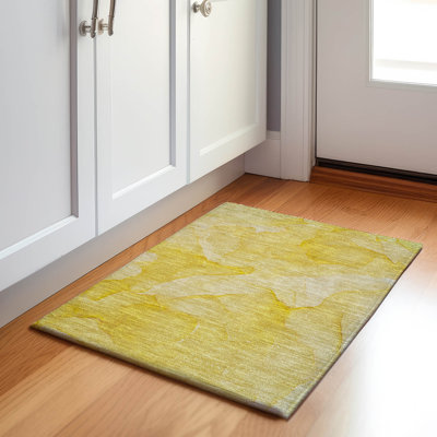 Premium Machine Washable Cerrito AMF509 Gold Rug