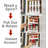 Cabinet Caddy Sliding Spice Rack Organizer For Cabinet - Pull & Rotate Kitchen Organizers And Storage - 2 Double-Decker Shelves - Non-Skid Base - Magnetic Modular Design - 10.8" H X 5.25" W X 10.8" D