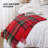  Plaid Beige Throw Blanket, Farmhouse Checkered Throws-115612627