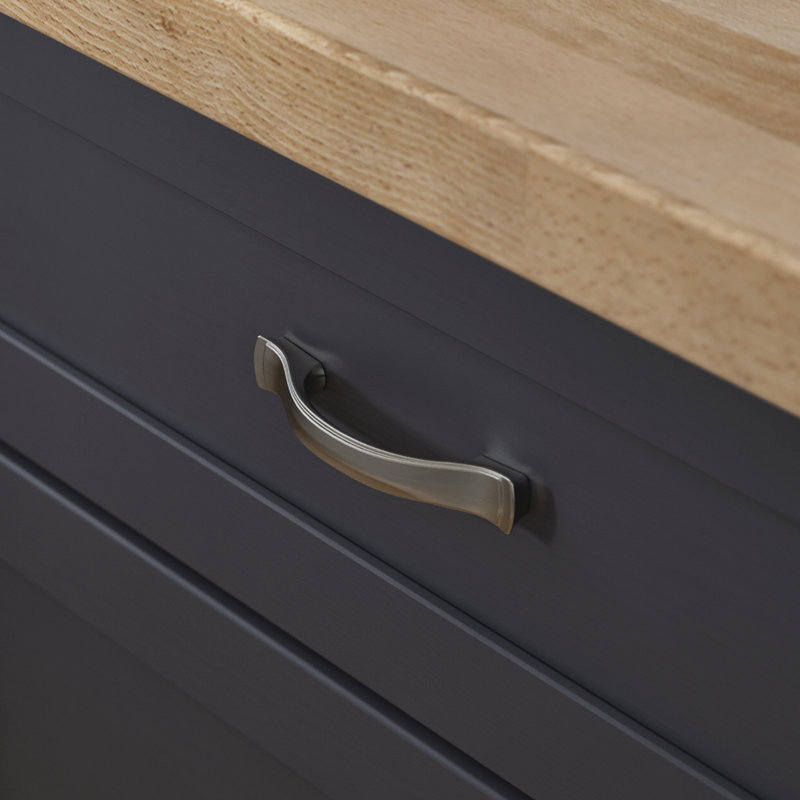 Satin Nickel Classic Bar Cabinet Pull with Mounting Hardware