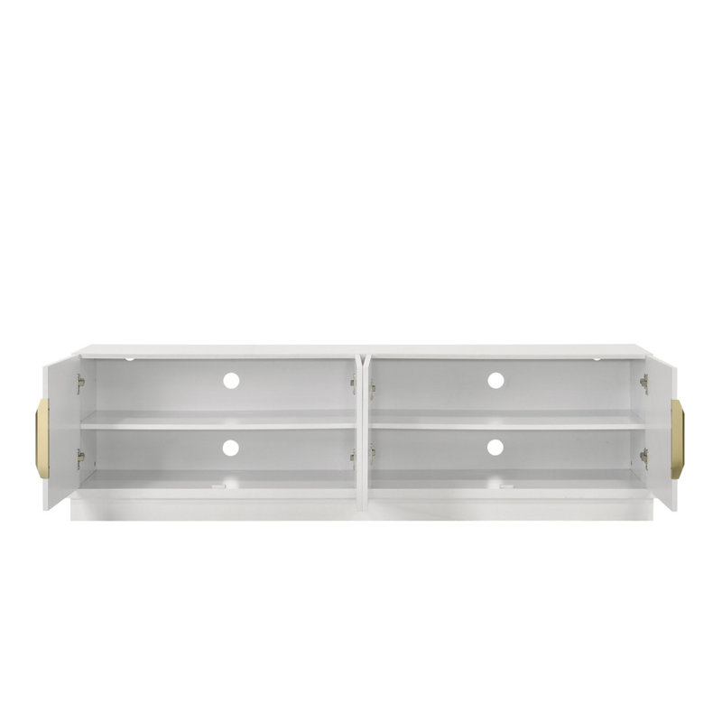 Carrington 70"W White 4-Door TV Stand