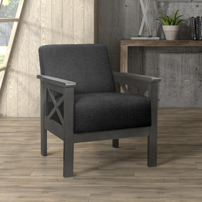 Fauteuil d'appoint Mid-Century moderne de 27,5 po avec revêtement en tissu texturé Coosa de Coosa