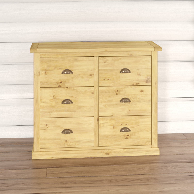 Sarkar 110cm W 6 - Drawer Chest of Drawers