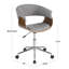 Office Chair In Walnut And Cream-142175614