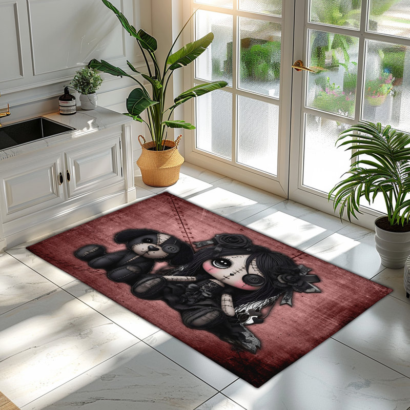Tapis chiot Little Stitch Ups Best Friends, Rectangulaire 3 pi x 5 pi