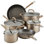 Circulon Premier Professional Hard Anodized Nonstick Cookware Induction Pots And Pans Set, 10 Piece, Bronze