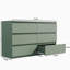 grande commode 6 tiroirs verte