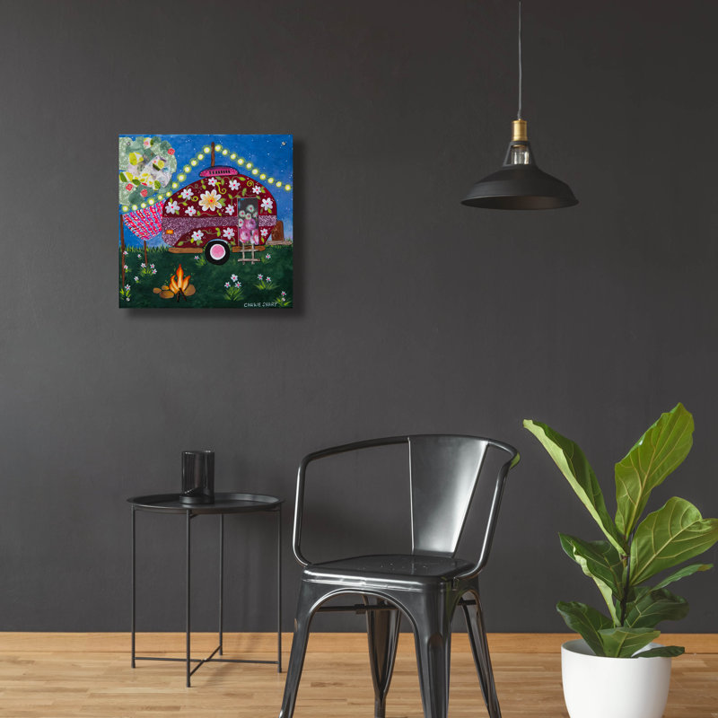  «Lets Go Glamping» par Carrie Sharp, art mural en verre acrylique, 24 po x 24 po, H 24 po x l 24 po