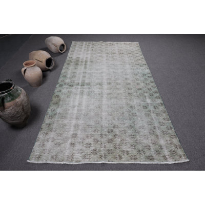 Tapis turc vert fait à la main pour la chambre à coucher et le salon avec un motif de tapis anatolien authentique