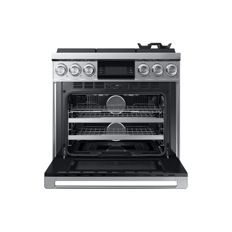 36" Pro-Range 6 Burners, Contemporary, NG/LP, Silver Stainless