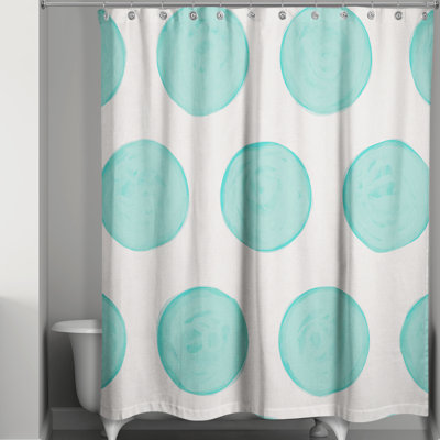 Antonesha Polka Dots Single Shower Curtain