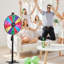 Roue de 24 pouces, 14 roues pivotantes avec support, roulette Win Fortune à hauteur réglable avec 2 marqueurs, 6 couleurs, assemblage facile, pour le Carnaval de la fête