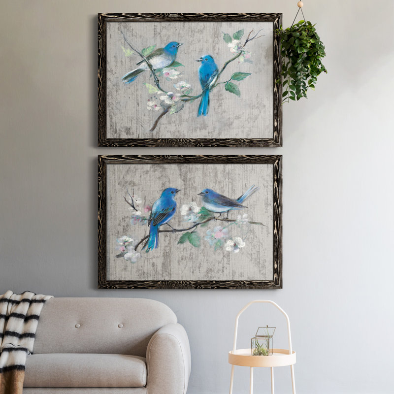 " Song Of Spring I " 2 - Pieces Painting Print, Black, 23" H x 32" W x 1" D