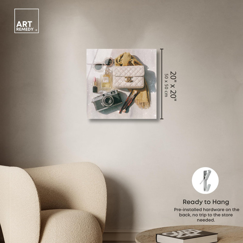 "Morning Accessoires", reproduction d'art sur toile par Art Remedy, H 20 po x l 20 po