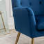Fauteuil d'appoint à dossier capitonné en velours Sovarol-509204246