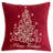 Holidays Fancy Embroidered Velvet Throw Pillow