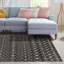 Tapis gris foncé en polypropylène tissé à la machine Briehn-307228109
