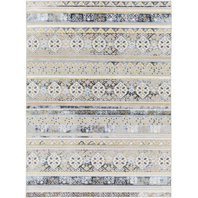 Tapis omama bleu foncé / doré