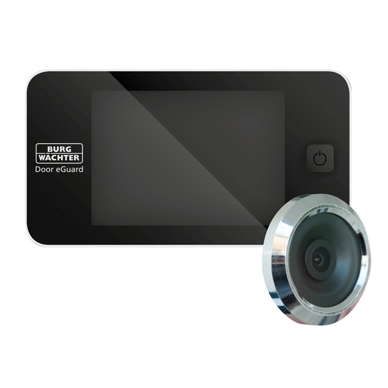 eGuard DG 8100 Electronic Video Door Spyhole, Black