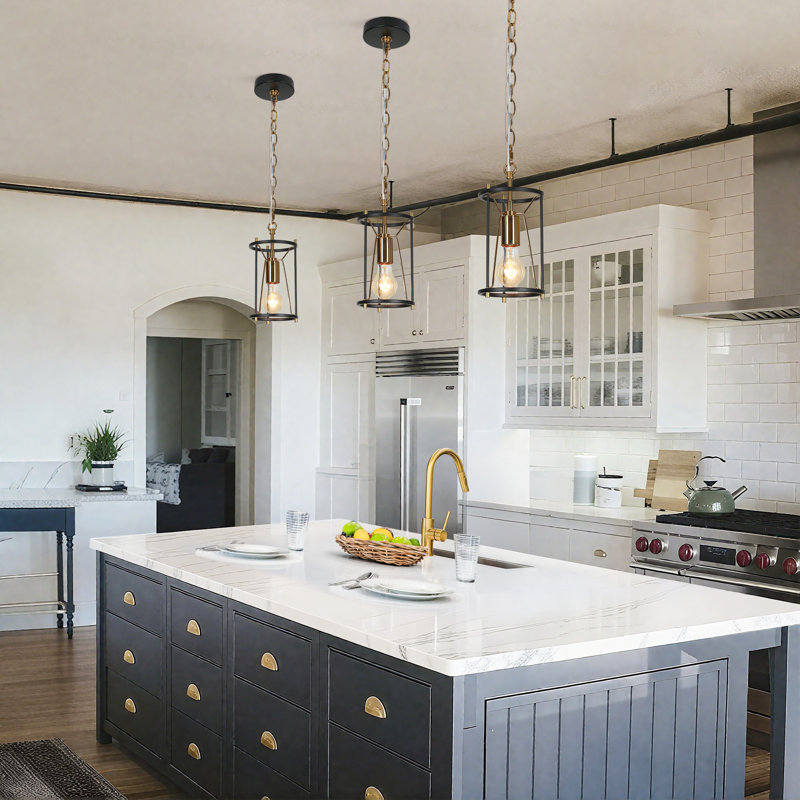  Chrisse 1 - Light Single Lantern Kitchen Island Pendant