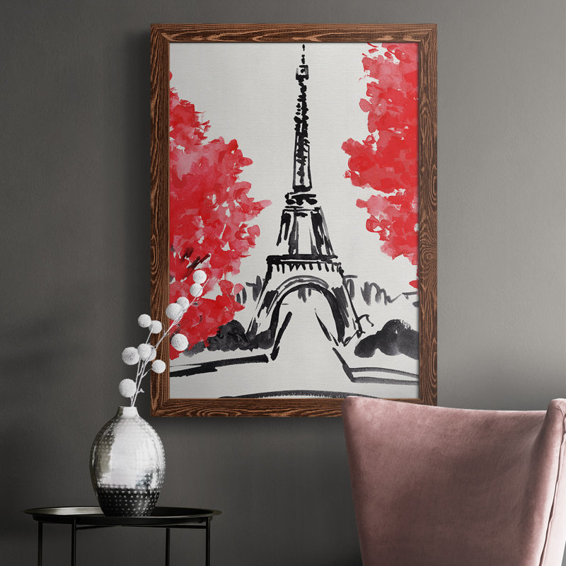 Day In Paris I, reproduction d'art sur toile, H 37,5 po x l 27,5 po x P 1 po, Érable