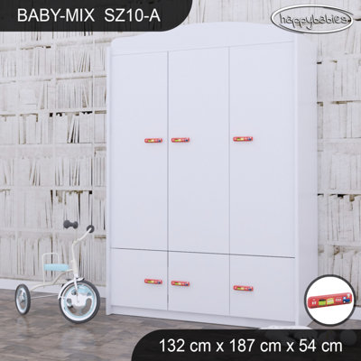 Baby 3 Door Wardrobe