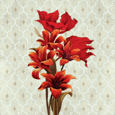 Red Bouquet - Wrapped Canvas Print