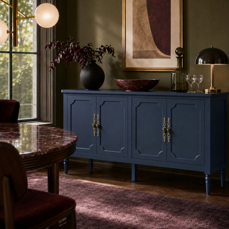 Buffet 58,9 "avec tablettes réglables, Bleu