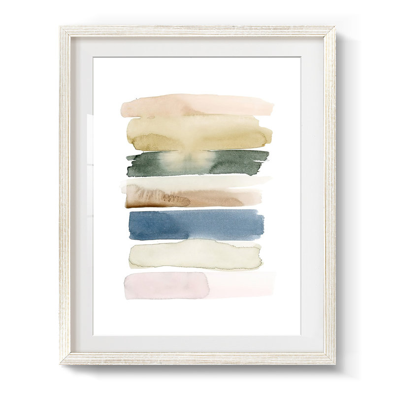 Foin Swatches II - impression encadrée, Blanc
