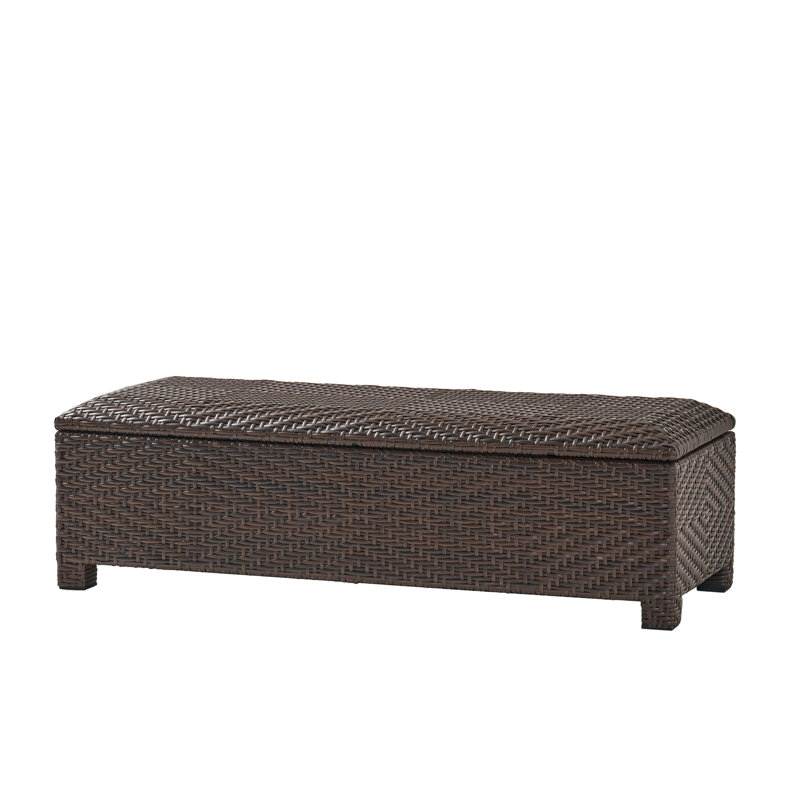 SANTIAGO PE WICKER STORAGE BENCH