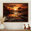 African Sunset Oasis I On Canvas Print-1855449347-1835227191