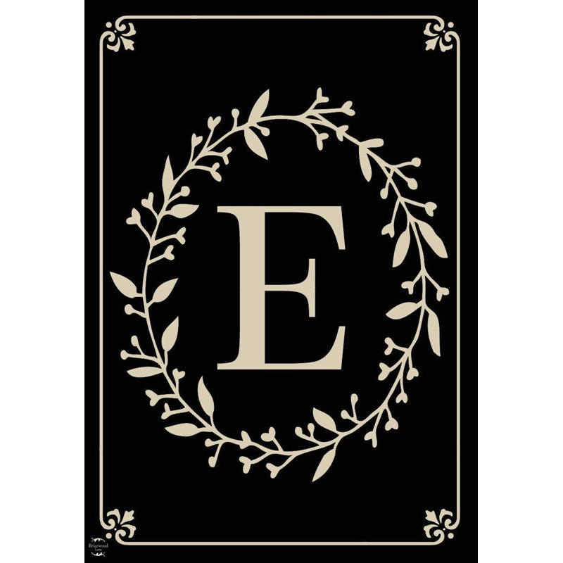 Briarwood Lane Classic Monogram Letter E Double-Sided House Flag