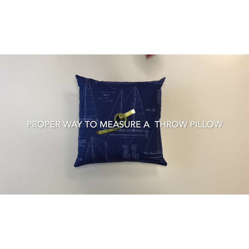 Yellow and Blue Striped Polyester Square Throw Pillow