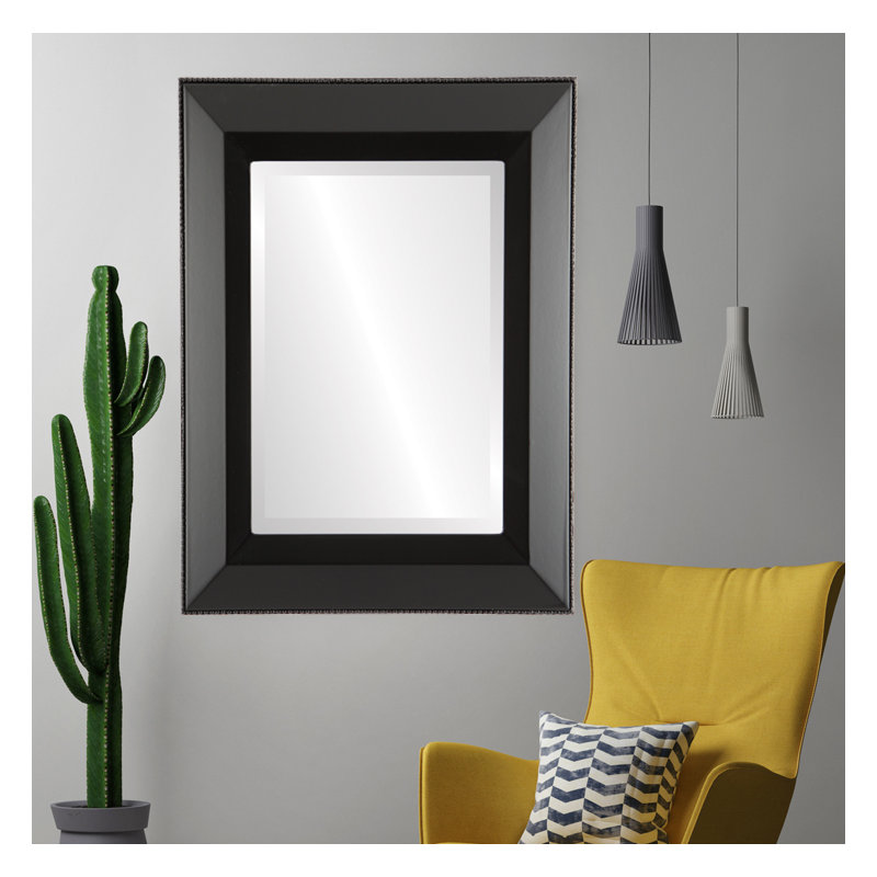 Thierry Wood Flat Wall Mirror, 21" H x 17" W