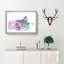 Colourful Abyssinian Cat in Abstract - Framed Print-55686265-55686268