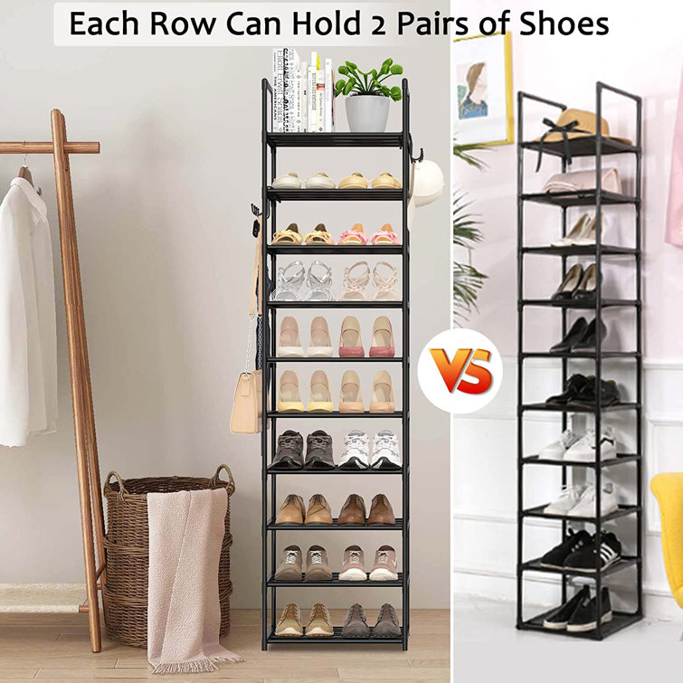 24 Pair Stackable Shoe Rack Rebrilliant