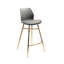 Upholstered Counter Stool with Metal Frame-1651201771