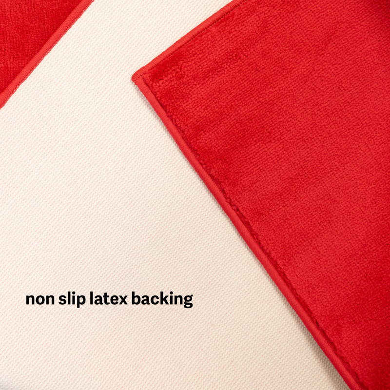 Custom Size Solid Color Red Slip Resistant Rugs by Feet, Runner 2'2" x 9'