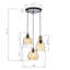 Luminaire suspendu en forme de cloche à 3 lumières Brewen