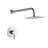 Brushed Nickel Wall Mounted Shower Faucet With Valve - Robust Brass Establishment Configuration
