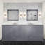 Meuble-lavabo double 84 po X P 22 po D, avec plateau en marbre de Carrare pour la maison-2071268265