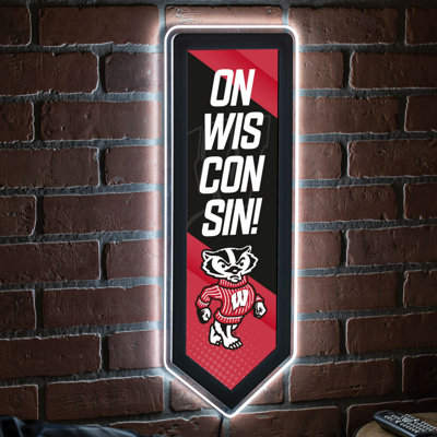 NCAA Team Pennant Shaped LED Lighted Wall Sign