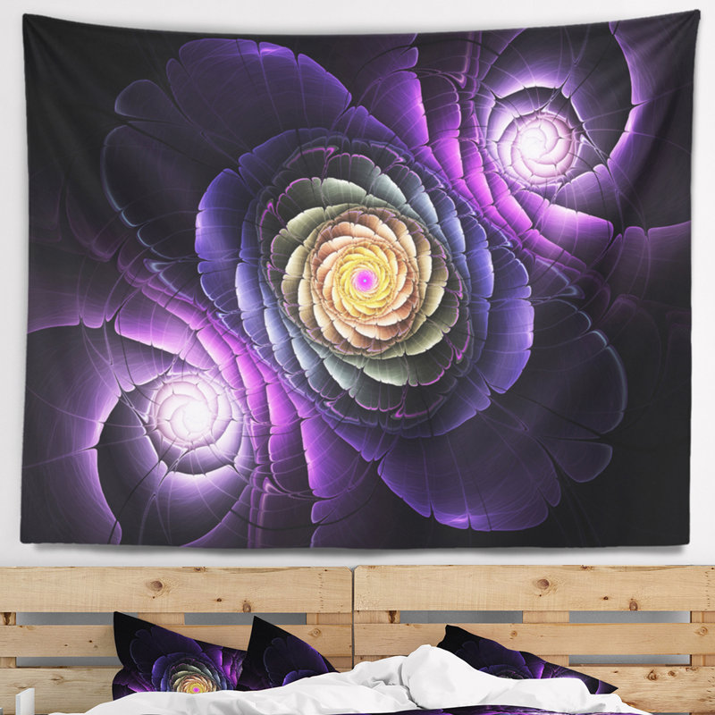Tapisserie d'art numérique Fractal, H 32 po x l 39 po