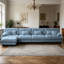 Canapé modulaire convertible en L en chenille avec repose-pieds-1152123192-1152123194
